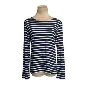 Saint James L'Afeur blue white striped long sleeves top size 4